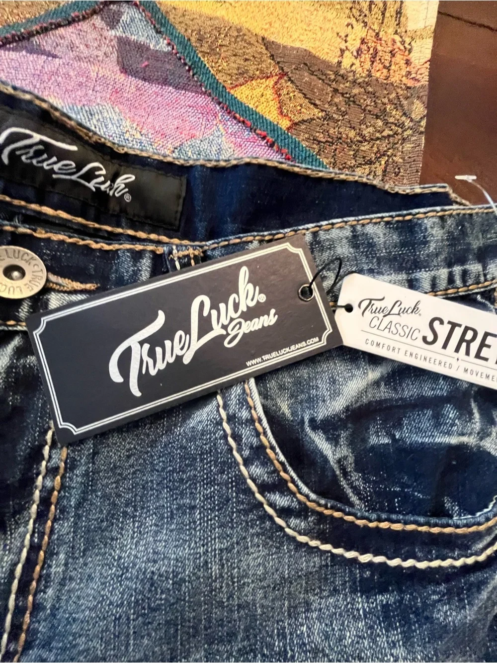 True Luck Men’s Bootcut Jeans — Light Blue Wash NWT